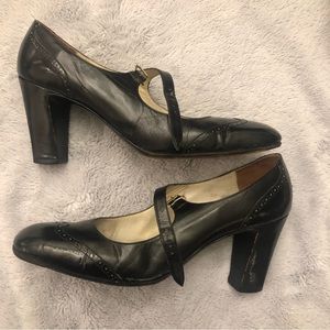 Celine black vintage sz37/7.5 made by hand in France